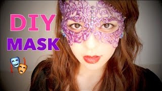 【100均 DIY】グルーガンで 仮面舞踏会 ♡ Halloween Mask