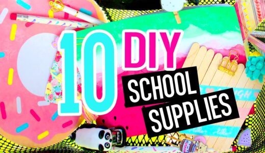 10 DIY School Supplies! DIY Crafts for Back to School with  SARA BEAUTY CORNER!