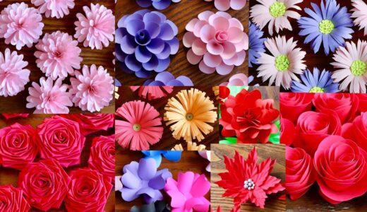 10 Simple and Beautiful Paper Flowers – Paper Craft – DIY Flowers – Home Decor
