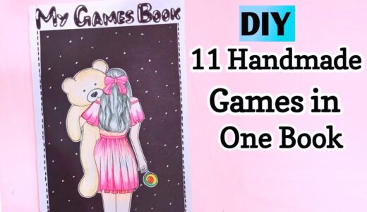 11 EASY PAPER GAMES IDEAS / DIY Cute Gaming Book / How to make paper gaming book / DIY Paper Games