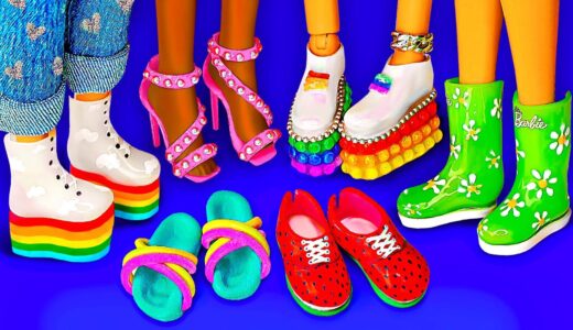 16 DIY Shoes Ideas for Dolls - Dollhouse crafts