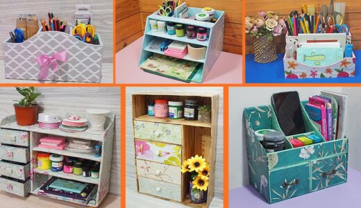 6 SIMPLE DIY ORGANIZERS FOR STORAGE FROM CARDBOARD BOXES| HANDMADE CRAFT FROM CARDBOARD BOXES