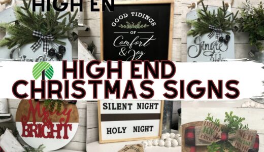 $1 HIGH END CHRISTMAS SIGNS you will love! | EASY DIY SIGN DECOR 2021 | Dollar Tree DIY