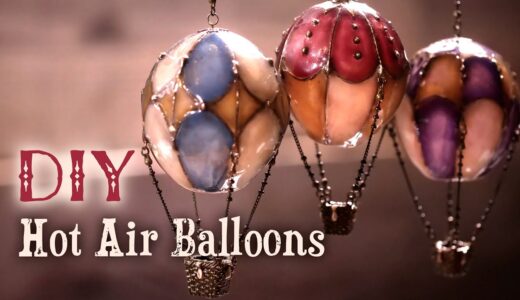 【レジン×ペーストクレイ】風船でタイニー熱気球 DIY Tiny Hot Air Balloons [Resin x Paste Clay]