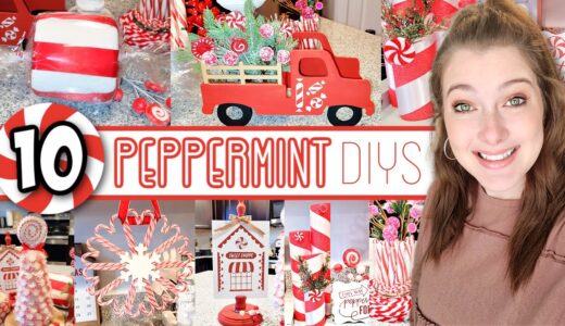 10 ADORABLE Peppermint DIYs For CHRISTMAS In 2021 | DIY Toilet Paper MINTS, Peppermint Trees & More