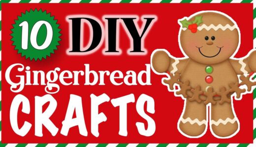 10 EASY Gingerbread Crafts! DIY Christmas decorations that are so simple! (no-skill required!)