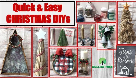 🎄🎁🎄 10 EASY QUICK CHRISTMAS DIYS | DOLLAR TREE DIY | BUDGET DIYS | FARMHOUSE CHRISTMAS 🎄🎁🎄