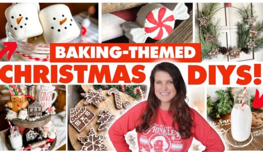 10 ADORABLE Christmas Baking-themed DIY Decor Ideas 🍪 DIY fake marshmallows and gingerbread cookies!