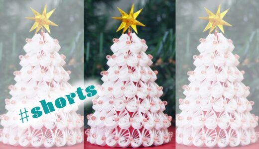 紙で作るショートケーキみたいなクリスマスツリー - DIY How to Make Paper Kawaii Tree / Christmas Decor
