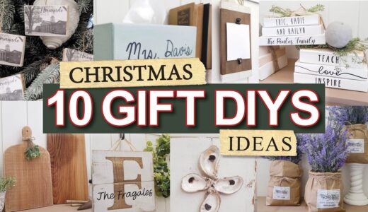 10 Beautiful Gift Ideas • Christmas DIY • Teacher Gifts • Personalized Presents • Wooden Signs