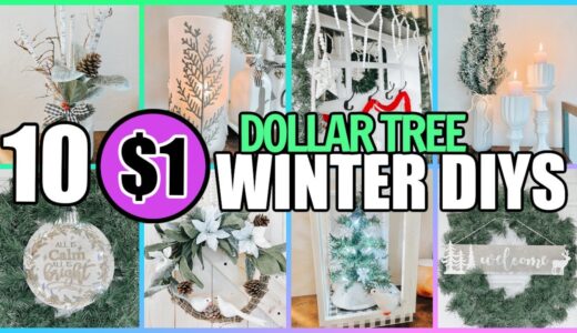 ❄️10 GENIUS WAYS TO DIY Winter Decorations using $1 supplies | Dollar Tree DIY Winter Decor Ideas