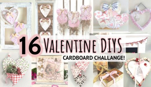 16 Romantic & Vintage VALENTINE DIYS Using Cardboard/DOLLAR TREE Valentine DIY/Valentine DIY Decor