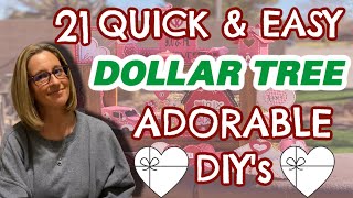 21 QUICK & EASY ADORABLE Dollar Tree DIY’s |$1 Each | CUTE Valentine’s Day DIY’s for a Tiered Tray