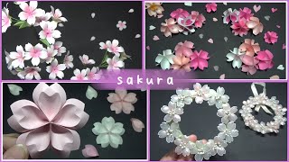 春の飾り　桜の花の作り方【DIY】How to make cherry blossoms