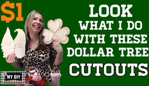 $1 DOLLAR TREE CUTOUTS DIY | WOOD CRAFTS | ST. PATRICK’S DAY DECOR | EASY BOW TUTORIAL | HIGH END!