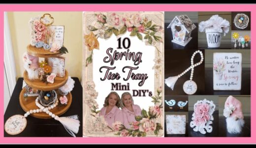 10 QUICK & EASY SPRING MINI DIY’s for Your Tier Tray | Gnome, Beaded Garland, Dollar Tree Projects