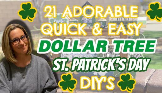 21 QUICK & EASY ADORABLE Dollar Tree DIY's | $1 Each  CUTE St. Patrick's Day DIY's for a Tiered Tray