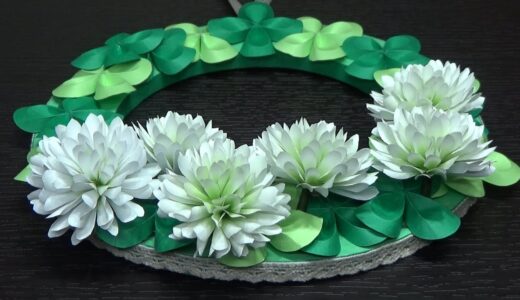 （ペーパーフラワー）春の飾り　クローバー（シロツメクサ）の作り方【DIY】(Paper flower) Spring decoration　Clover