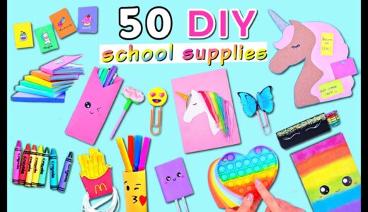 50 DIY – SCHOOL SUPPLIES IDEAS YOU WILL LOVE – Cute Hacks and Crafts For Back To School