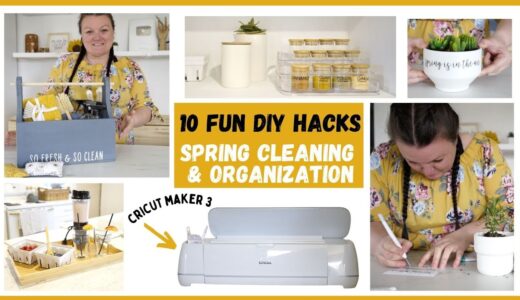 10 FUN DIY HACKS TO TRANSFORM YOUR HOME THIS SPRING 🪴(Spring Cleaning & Organization with Cricut)