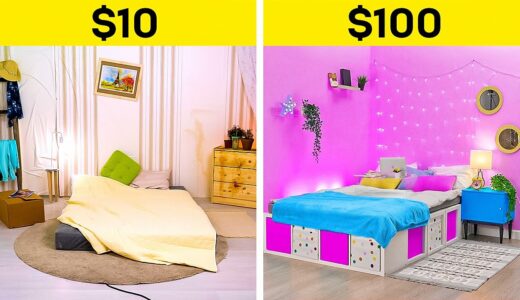 การแปลงโฉมห้องแบบสุดขั้วในราคาประหยัด || งาน DIY เจ๋ง ๆ สำหรับห้องนอนของคุณ