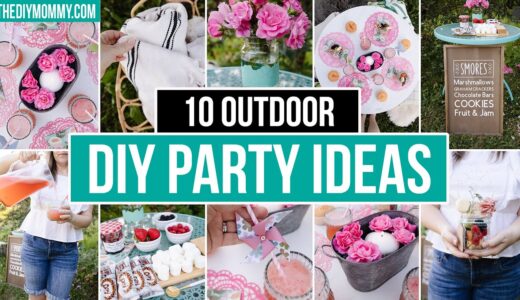 10 BEAUTIFUL rustic glam outdoor party DIY ideas (for your wedding, backyard party, picnic!)