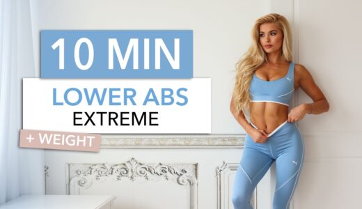 10 MIN LOWER ABS EXTREME - with weight or DIY ankle weight I Pamela Reif