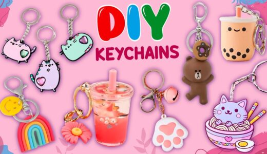 8 AMAZING DIY KEYCHAINS – Easy Crafts for Girls – How To Make Cute Key chains – Viral Tiktok Crafts