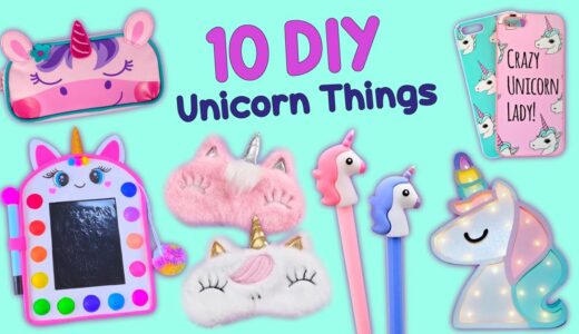 10 DIY CUTE UNICORN IDEAS – Unicorn School Supplies – Pop It, Room Decor and more…