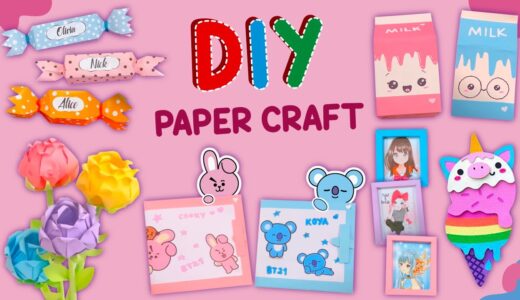 15 DIY PAPER CRAFTS - Origami Hacks - School Supplies, Bracelet, Gift Ideas, Room Decor and more...