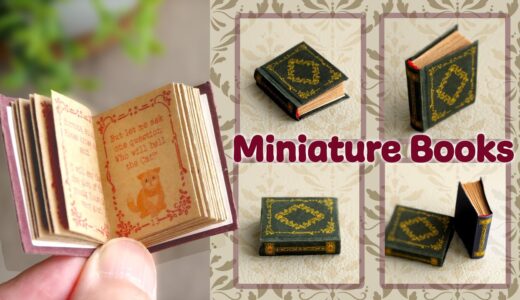 こだわりの洋書豆本（イソップ物語）の作り方 - DIY How to Make Classical Design Miniature Books / Tutorial