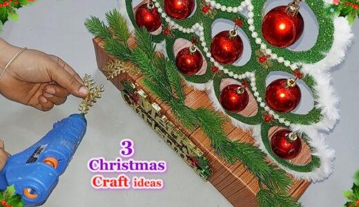 3 Economical Christmas Decoration idea with Cardboard |DIY Affordable Christmas craft idea🎄195