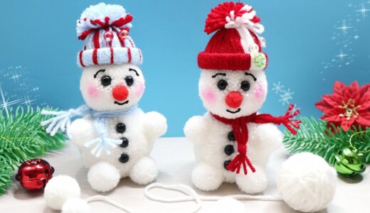 ⛄🎄 Чудесные СНЕГОВИКИ из ПРЯЖИ ⛄ Pom Pom Snowman 🎄 Christmas DIY