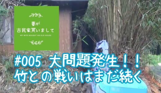 #005 【妻が古民家DIY】大問題発生！！竹との戦いはまだ続く