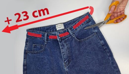 ✅+ 23 cm in the waist! Great trick to make the waistline bigger on jeans