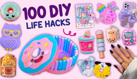 100 DIY - EASY LIFE HACKS AND DIY PROJECTS YOU CAN DO IN 5 MINUTES - CARDBOARD CRAFTS, HOME DECOR ..