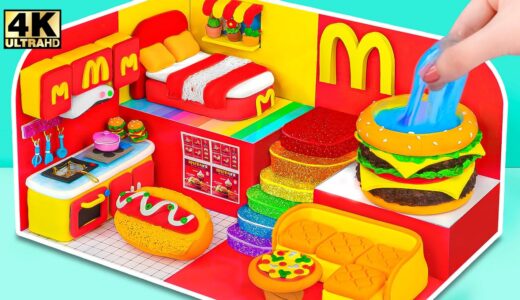12+ DIY Miniature House Compilation ❤️ Build McDonalds Miniature House from Cardboard, Polymer Clay