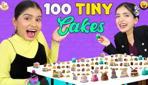 100 TINY CAKES Challenge | Making World’s Smallest Cake | DIY Queen