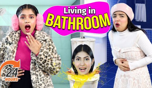 24 Hours Living in BATHROOM Challenge | Gone Extremely Wrong | DIY Queen