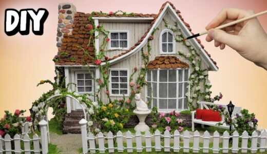 Уютный дом с садом из картона своими руками / DIY