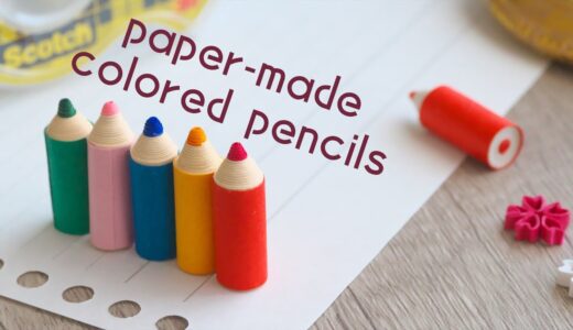 紙で作る可愛い色えんぴつの作り方 – DIY How to Make Cute Colored Pencils Out of Paper