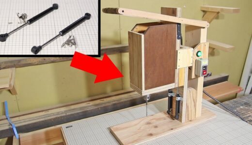 ドリルスタンド・ガイド・プレス【木工　DIY】　汎用ダンパーを使って自作してみました。