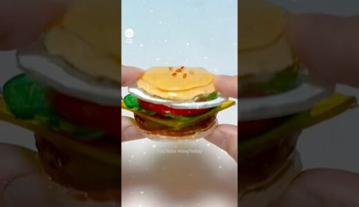 🍔햄버거 말랑이 만들기 - Hamburger Squishy DIY with Nano Tape#밍투데이#테이프풍선