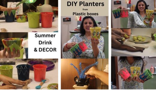 प्लास्टिक डिब्बों से DIY Planters || Unique Idea for DIY | Summer Special Drink , DIY, Recipe, Decor