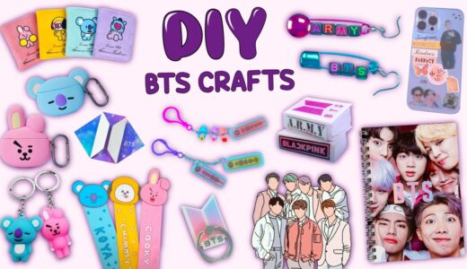 10 DIY BTS and BT21 CRAFTS - BTS School Supplies - Cute BT21 Crafts and more…
