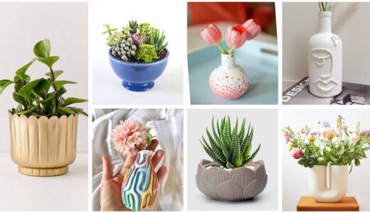 أفكار💡لصنع اصيص نباتات ☘️ ومزهريات 💐 لتزيين بيتك الصالة #diy #craft #idea #home #deco#flowerpot