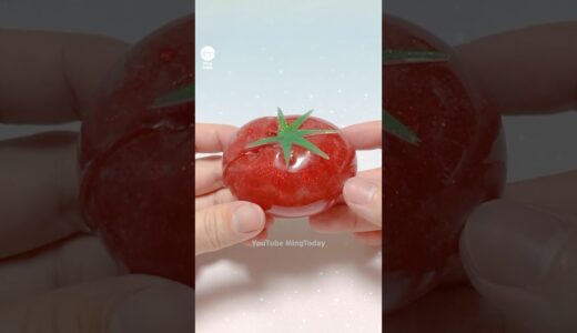 🍅토마토 말랑이 만들기 - Tomato Squishy DIY with Slime and Nano Tape#밍투데이#테이프풍선