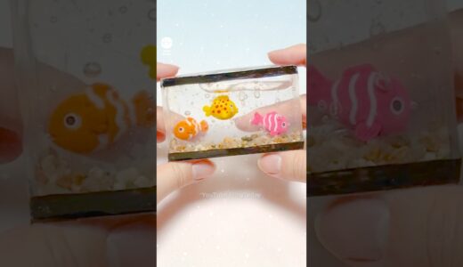 🐟🐠🐡수족관 말랑이 만들기 - Aquarium Squishy DIY with Slime and Nano Tape#밍투데이#테이프풍선