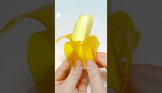 🍌바나나 말랑이 만들기 - Banana Squishy DIY with Clay and Nano Tape#밍투데이#테이프풍선