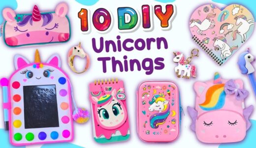 10 UNICORN THINGS – Unicorn School Supplies – Fidget Crafts and more…
